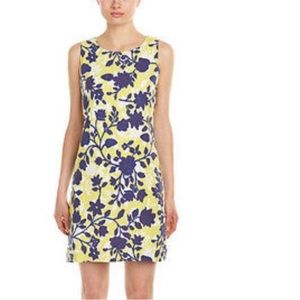 Tyler Boe Linen Sheath Floral Sleeveless Dress Beach Summer Vacation Resort